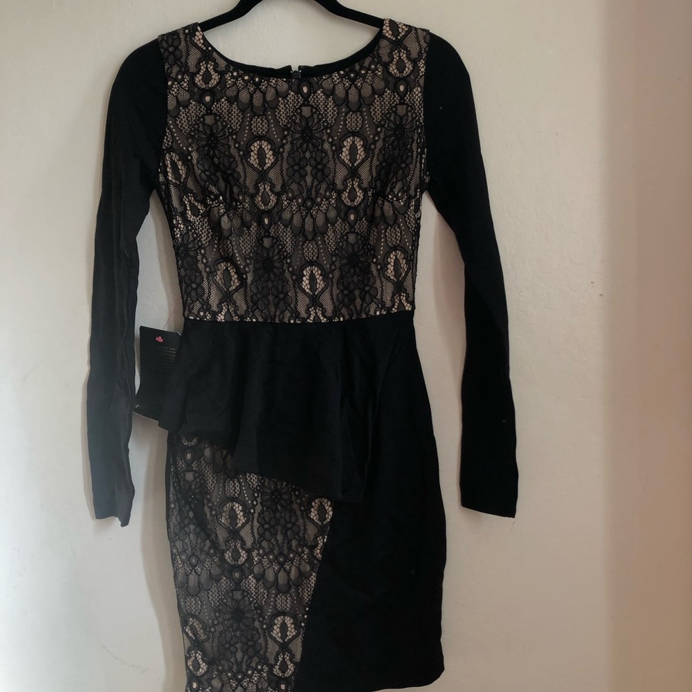 Peplum Long Bebe Dress